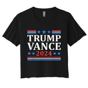 Trump Vance 2024 For President Vp Usa Election Patriotic Women's Crop Top Tee