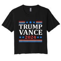 Trump Vance 2024 For President Vp Usa Election Patriotic Women's Crop Top Tee