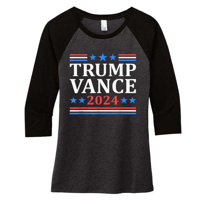 Trump Vance 2024 For President Vp Usa Election Patriotic Women's Tri-Blend 3/4-Sleeve Raglan Shirt