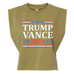 Trump Vance 2024 For President Vp Usa Election Patriotic Garment-Dyed Women's Muscle Tee