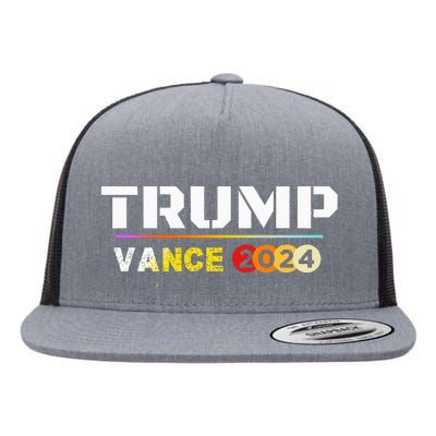 Trump Vance 2024 Vote Trump Patriotic American Flat Bill Trucker Hat