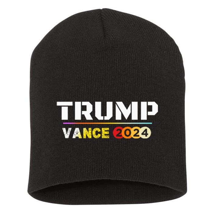 Trump Vance 2024 Vote Trump Patriotic American Short Acrylic Beanie