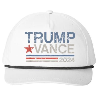 Trump Vance 2024 Retro Stripe Trump Jd Vance Snapback Five-Panel Rope Hat