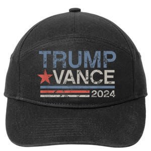 Trump Vance 2024 Retro Stripe Trump Jd Vance 7-Panel Snapback Hat