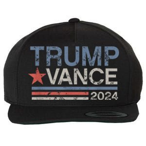 Trump Vance 2024 Retro Stripe Trump Jd Vance Wool Snapback Cap