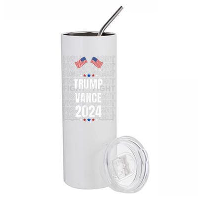 Trump Vance 2024 For President Vp Usa Election Patriotic Usa Stainless Steel Tumbler