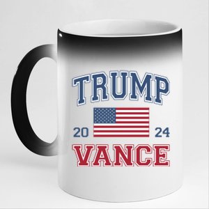 Trump Vance 2024 Donald Trump J.D. Vance For President 11oz Black Color Changing Mug