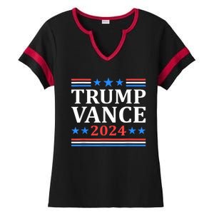 Trump Vance 2024 For President Vp Usa Election Ladies Halftime Notch Neck Tee