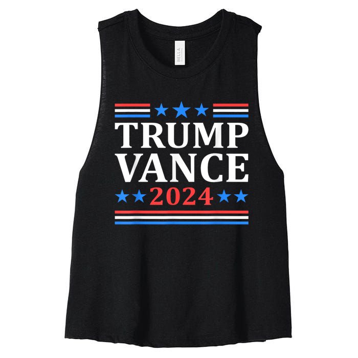 Trump Vance 2024 For President Vp Usa Election Women's Racerback Cropped Tank