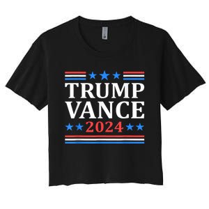 Trump Vance 2024 For President Vp Usa Election Women's Crop Top Tee