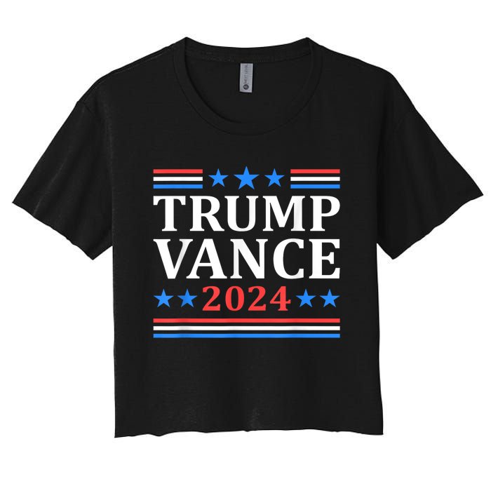 Trump Vance 2024 For President Vp Usa Election Women's Crop Top Tee