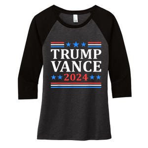 Trump Vance 2024 For President Vp Usa Election Women's Tri-Blend 3/4-Sleeve Raglan Shirt