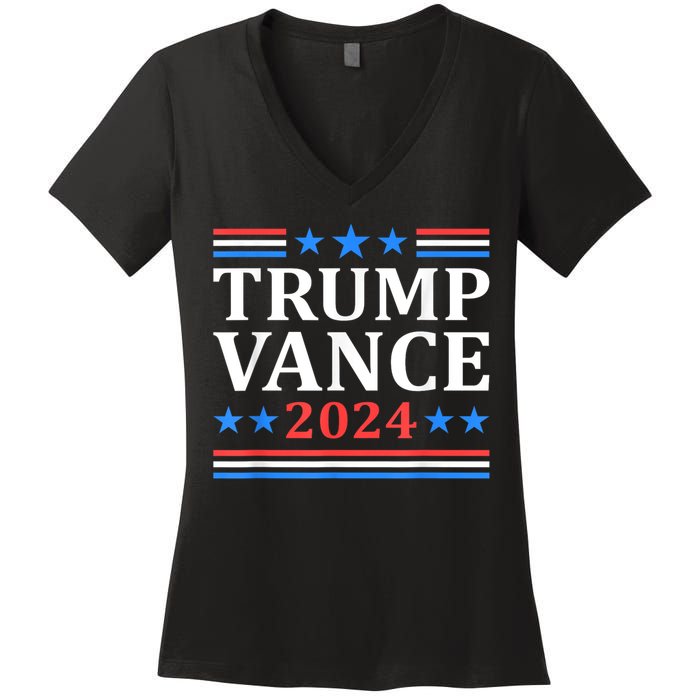 Trump Vance 2024 For President Vp Usa Election Women's V-Neck T-Shirt