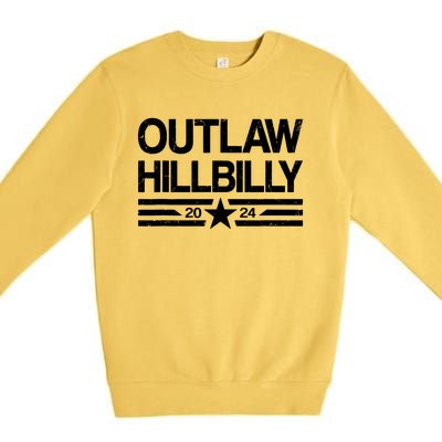 Trump Vance 2024 Outlaw Hillbilly Us Flag Vintage Premium Crewneck Sweatshirt