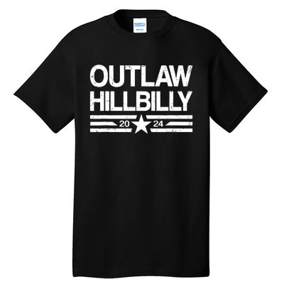 Trump Vance 2024 Outlaw Hillbilly Us Flag Vintage Tall T-Shirt