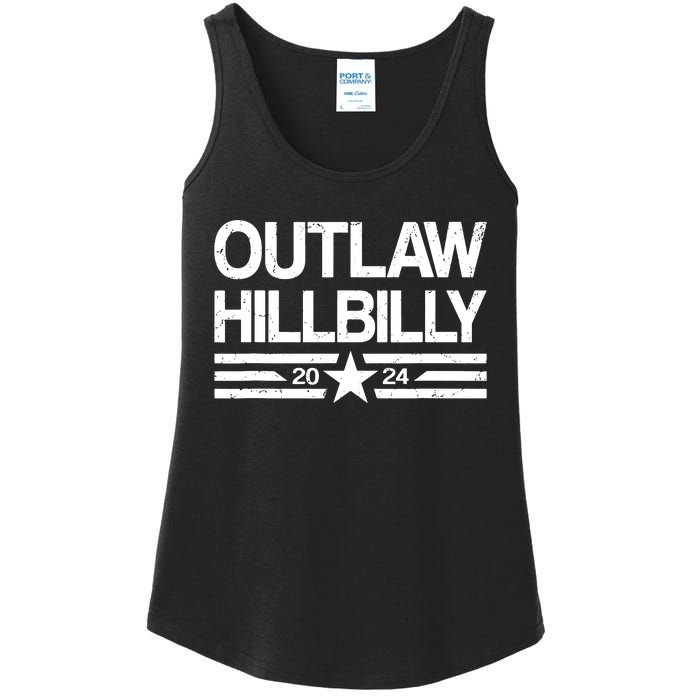 Trump Vance 2024 Outlaw Hillbilly Us Flag Vintage Ladies Essential Tank