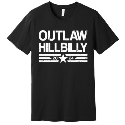 Trump Vance 2024 Outlaw Hillbilly Us Flag Vintage Premium T-Shirt