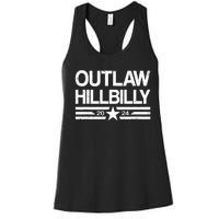 Trump Vance 2024 Outlaw Hillbilly Us Flag Vintage Women's Racerback Tank