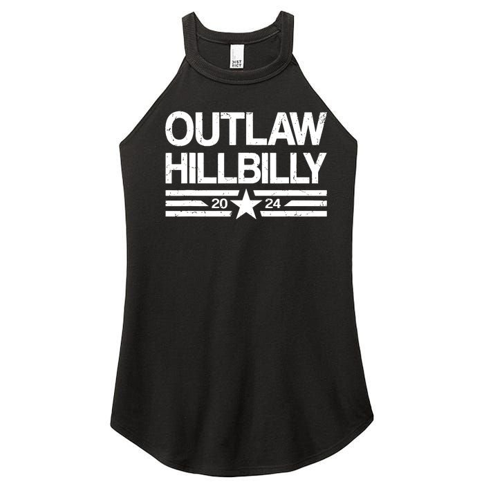 Trump Vance 2024 Outlaw Hillbilly Us Flag Vintage Women's Perfect Tri Rocker Tank