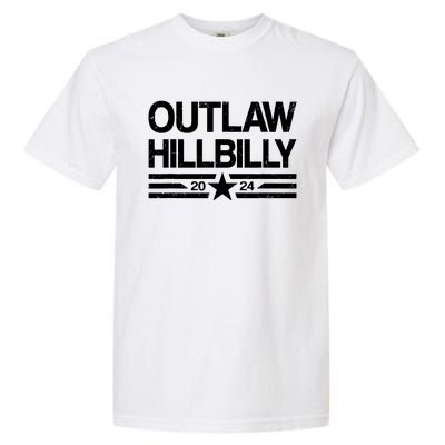 Trump Vance 2024 Outlaw Hillbilly Us Flag Vintage Garment-Dyed Heavyweight T-Shirt