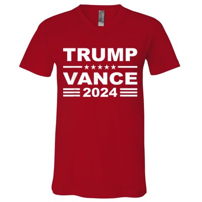 Trump Vance 2024 Retro Stripe Trump Jd Vance V-Neck T-Shirt