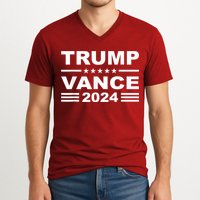 Trump Vance 2024 Retro Stripe Trump Jd Vance V-Neck T-Shirt