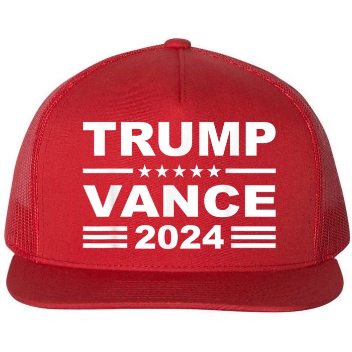 Trump Vance 2024 Retro Stripe Trump Jd Vance Flatbill Hat