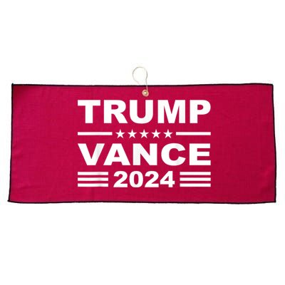 Trump Vance 2024 Retro Stripe Trump Jd Vance Large Microfiber Waffle Golf Towel