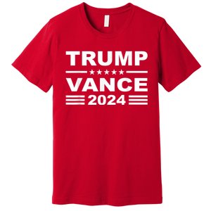 Trump Vance 2024 Retro Stripe Trump Jd Vance Premium T-Shirt