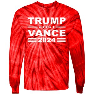 Trump Vance 2024 Retro Stripe Trump Jd Vance Tie-Dye Long Sleeve Shirt