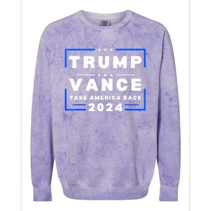 Trump Vance 2024 Donald Trump J.D. Vance Take America Back Colorblast Crewneck Sweatshirt