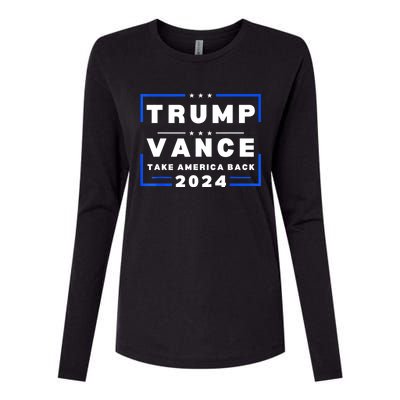 Trump Vance 2024 Donald Trump J.D. Vance Take America Back Womens Cotton Relaxed Long Sleeve T-Shirt