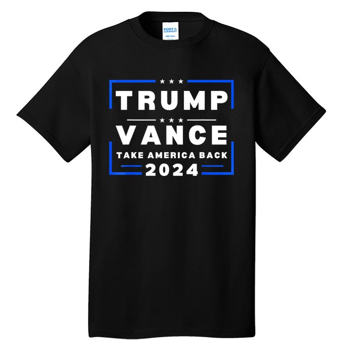 Trump Vance 2024 Donald Trump J.D. Vance Take America Back Tall T-Shirt