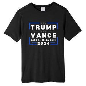 Trump Vance 2024 Donald Trump J.D. Vance Take America Back Tall Fusion ChromaSoft Performance T-Shirt