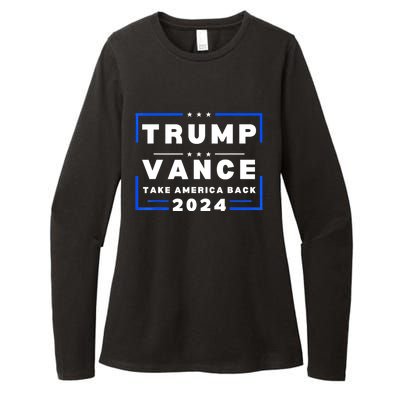 Trump Vance 2024 Donald Trump J.D. Vance Take America Back Womens CVC Long Sleeve Shirt