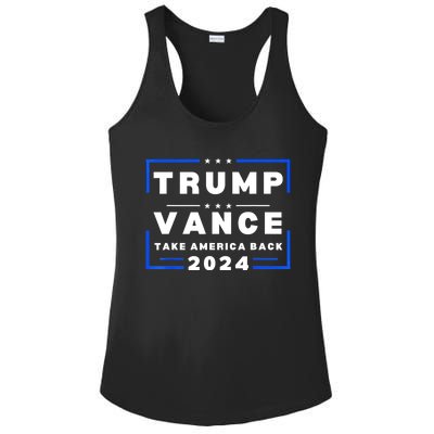 Trump Vance 2024 Donald Trump J.D. Vance Take America Back Ladies PosiCharge Competitor Racerback Tank