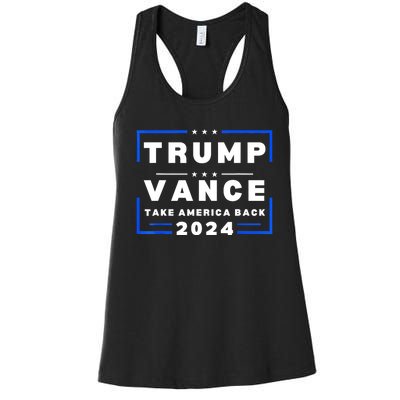 Trump Vance 2024 Donald Trump J.D. Vance Take America Back Women's Racerback Tank