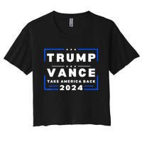 Trump Vance 2024 Donald Trump J.D. Vance Take America Back Women's Crop Top Tee