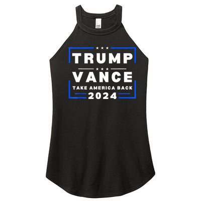 Trump Vance 2024 Donald Trump J.D. Vance Take America Back Women's Perfect Tri Rocker Tank