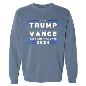 Trump Vance 2024 Donald Trump J.D. Vance Take America Back Garment-Dyed Sweatshirt