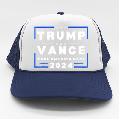 Trump Vance 2024 Donald Trump J.D. Vance Take America Back Trucker Hat