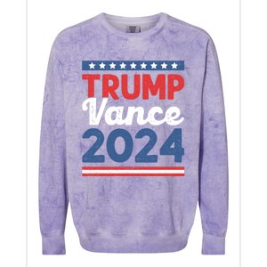 Trump Vance 2024 Donald Trump J.D. Vance For President Colorblast Crewneck Sweatshirt