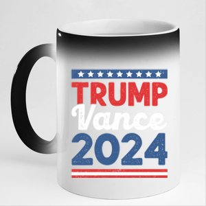 Trump Vance 2024 Donald Trump J.D. Vance For President 11oz Black Color Changing Mug