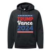 Trump Vance 2024 Donald Trump J.D. Vance For President Performance Fleece Hoodie