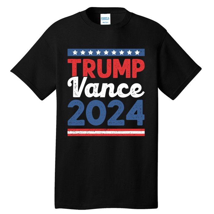 Trump Vance 2024 Donald Trump J.D. Vance For President Tall T-Shirt