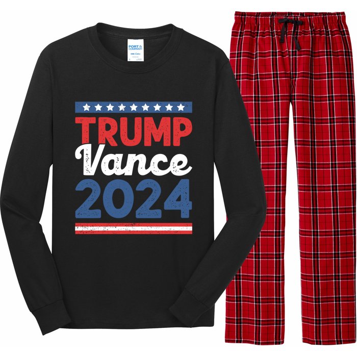 Trump Vance 2024 Donald Trump J.D. Vance For President Long Sleeve Pajama Set