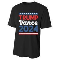 Trump Vance 2024 Donald Trump J.D. Vance For President Performance Sprint T-Shirt