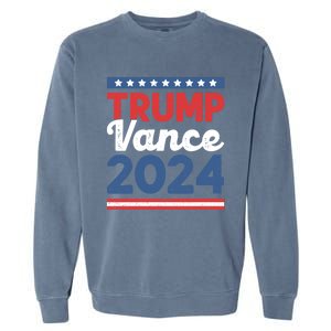 Trump Vance 2024 Donald Trump J.D. Vance For President Garment-Dyed Sweatshirt