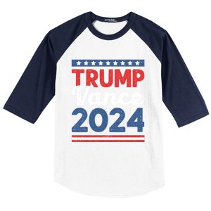 Trump Vance 2024 Donald Trump J.D. Vance For President Baseball Sleeve Shirt