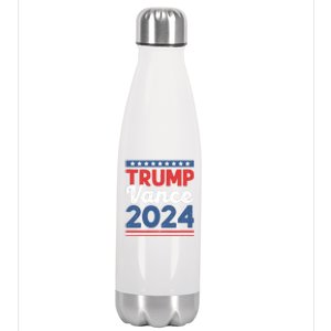 Trump Vance 2024 Donald Trump J.D. Vance For President Stainless Steel Insulated Water Bottle